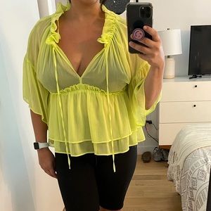 Zara flounce top
